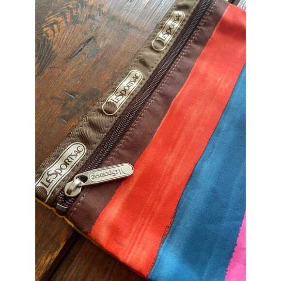 LESPORTSAC Colorful Stripe Zipper Pouch - Picture 2 of 6